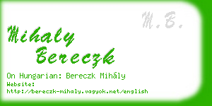 mihaly bereczk business card